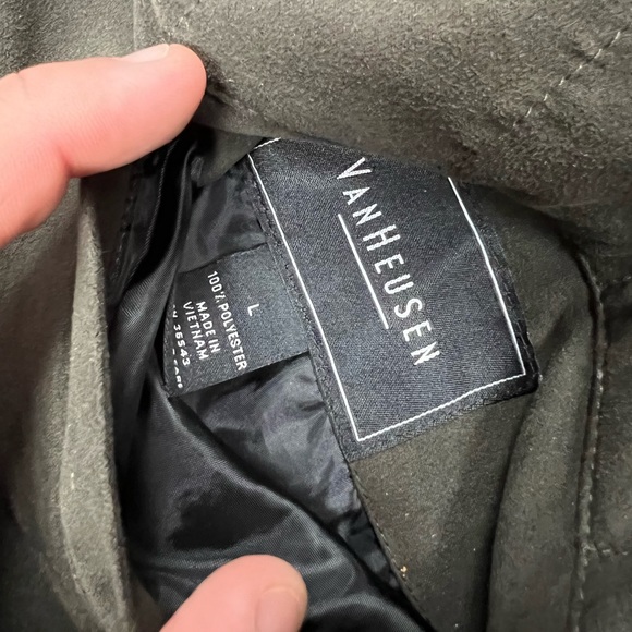 Van Heusen Brown Faux Suede Reversible Puffer Vest L - Picture 4 of 4